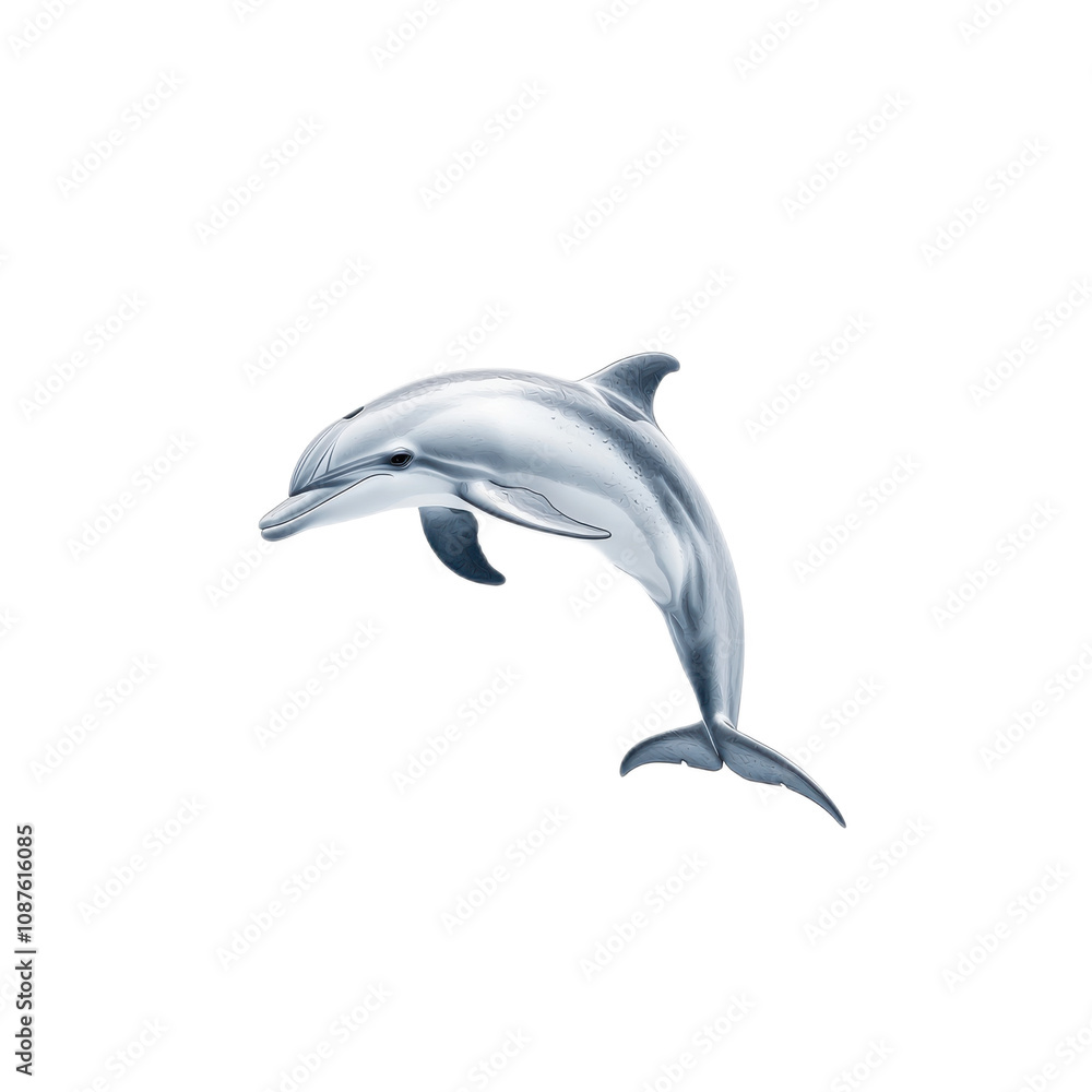 Fototapeta premium Playful Dolphin in Pure Motion