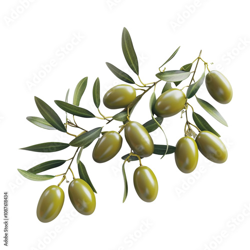 Wallpaper Mural Olive Branch with Green Olives Torontodigital.ca