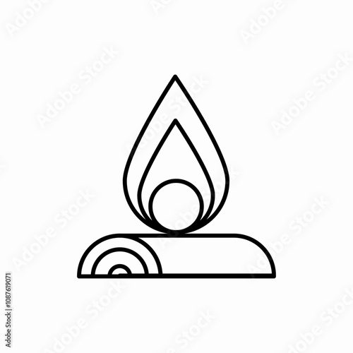 firewood tree winter icon vector sign