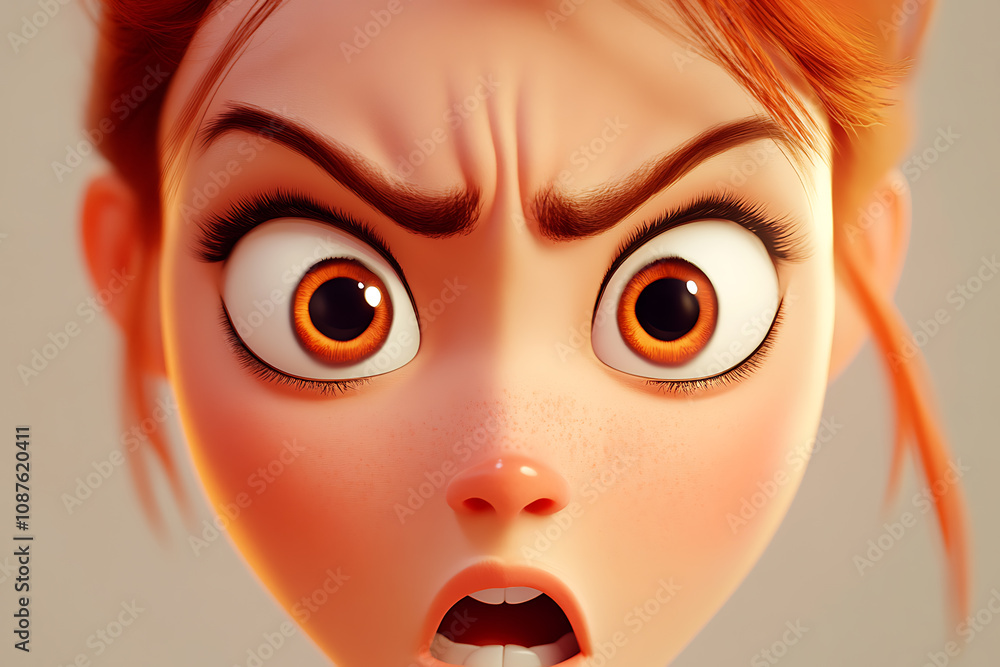 surprised human face conveying strong emotions with exaggerated facial features and dynamic facial expressions surprised human face conveying strong emotions with exaggerated facial features and dynamic facial expressions