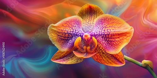Stunning orchid flower showcasing the beauty of nature, the orchid flower captivates with its vibrant colors and unique shape, making the orchid flower a perfect symbol of elegance.