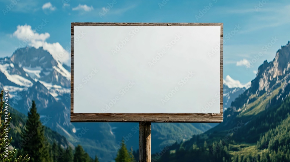 Free blank billboard mockup. A blank billboard stands in a picturesque mountain landscape, surrounded by lush greenery and blue skies, inviting creativity and messages. Free blank billboard mockup. A blank billboard stands in a picturesque mountain landscape, surrounded by lush greenery and blue skies, inviting creativity and messages.