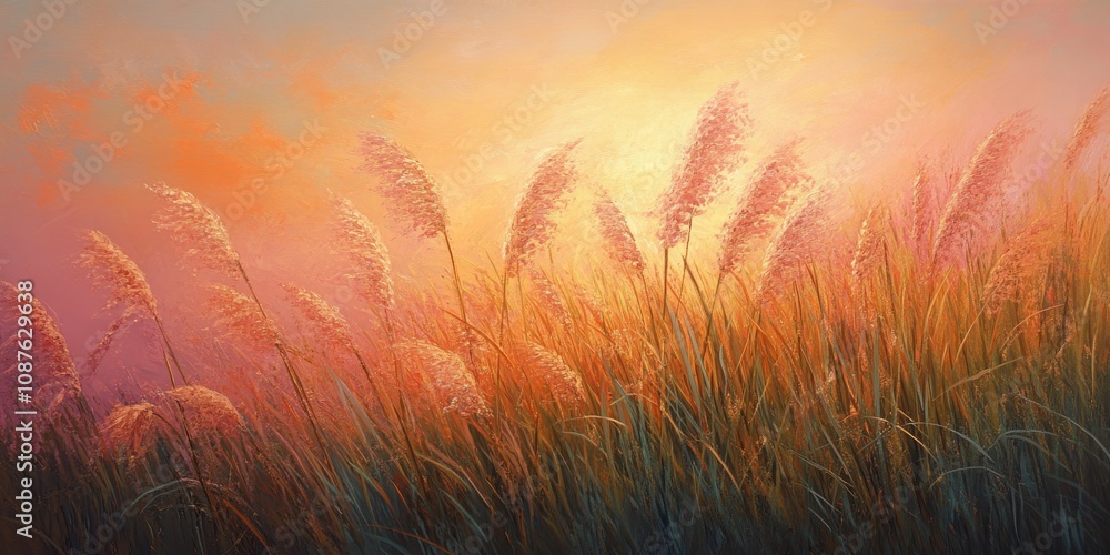 tranquil grasses bathed in sunset hues create a peaceful scene, highlighting the beauty of peaceful grasses as they sway gently in the evening light. Perfect for capturing serenity in nature. tranquil grasses bathed in sunset hues create a peaceful scene, highlighting the beauty of peaceful grasses as they sway gently in the evening light. Perfect for capturing serenity in nature.