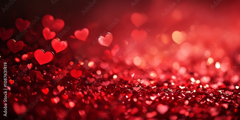 Red hearts bokeh creates a romantic ambiance on a red background, perfect for Valentine themes. This red hearts background enhances the festive spirit of love and celebration. Red hearts bokeh creates a romantic ambiance on a red background, perfect for Valentine themes. This red hearts background enhances the festive spirit of love and celebration.