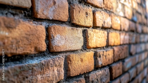 Rustic Brick Wall Texture Old, Brown, Masonry, Sunlight, Closeup