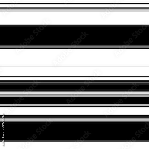 Black and white stripes abstract background overlay. Motion effect. Graphic illustration with transparent background.