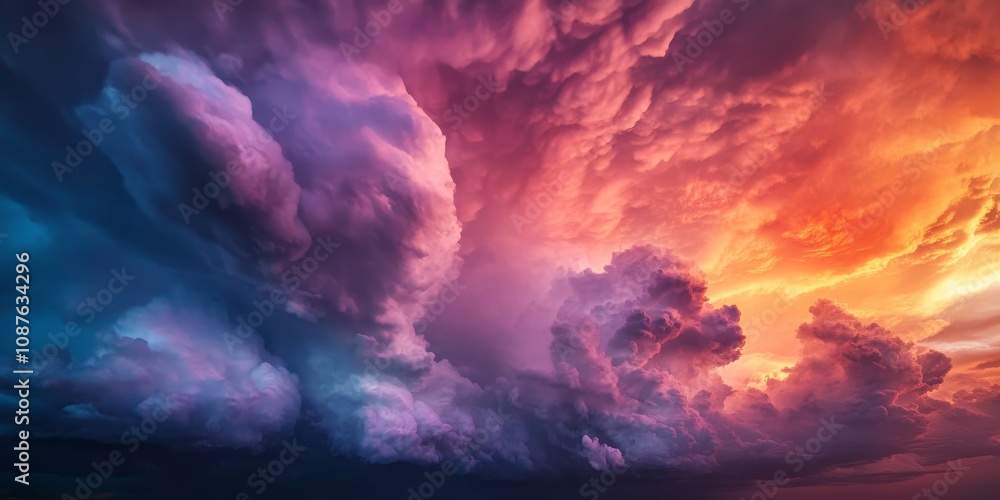 Dramatic cloudscape captured at sunrise, showcasing a stunning morning sky view. This cloudscape features cinematic colors, embodying a powerful storm concept through its visual elements. Dramatic cloudscape captured at sunrise, showcasing a stunning morning sky view. This cloudscape features cinematic colors, embodying a powerful storm concept through its visual elements.