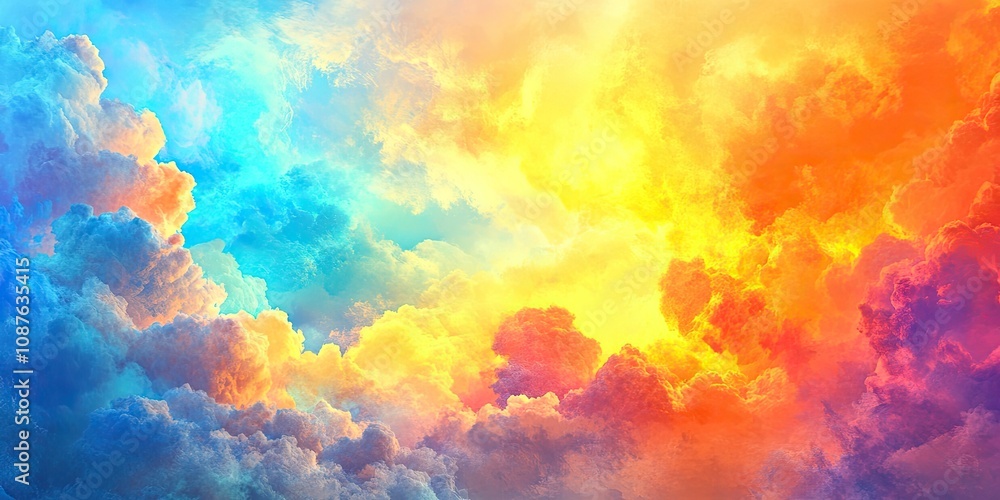 Vibrant colorful sky and clouds create a stunning wall background texture, enhancing the visual appeal with their bright and lively hues. This colorful sky and clouds texture captivates the eye. Vibrant colorful sky and clouds create a stunning wall background texture, enhancing the visual appeal with their bright and lively hues. This colorful sky and clouds texture captivates the eye.