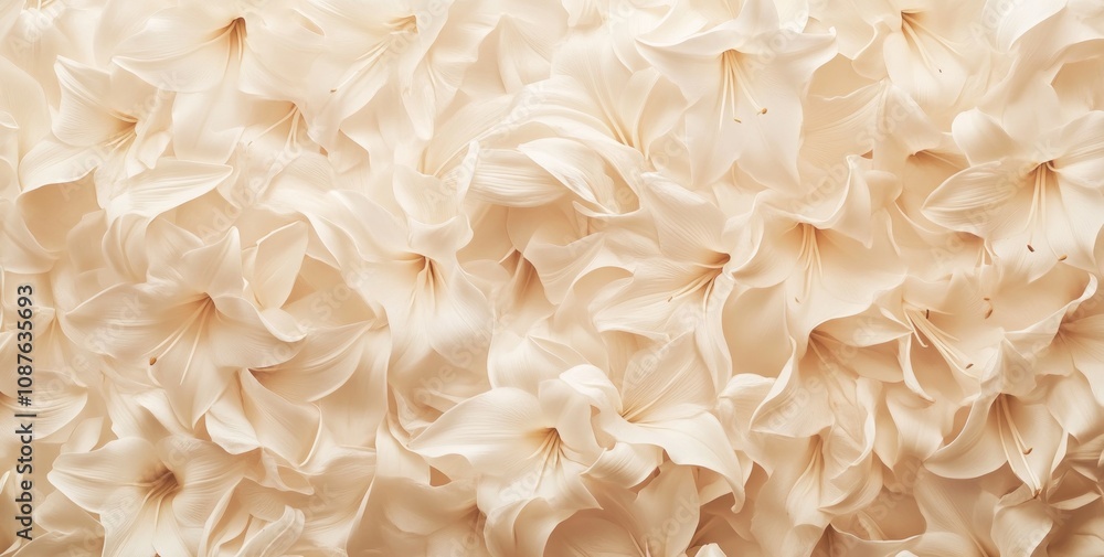 A close-up of soft, creamy white flowers arranged in a decorative pattern. A close-up of soft, creamy white flowers arranged in a decorative pattern.
