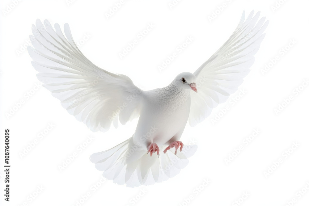 graceful white dove in mid flight, showcasing its elegant wings and serene presence. This captures beauty and tranquility of nature graceful white dove in mid flight, showcasing its elegant wings and serene presence. This captures beauty and tranquility of nature