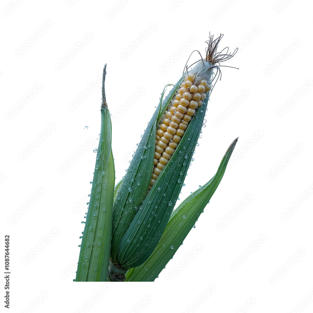 Naklejka premium Corn Image Isolated With Transparent Background