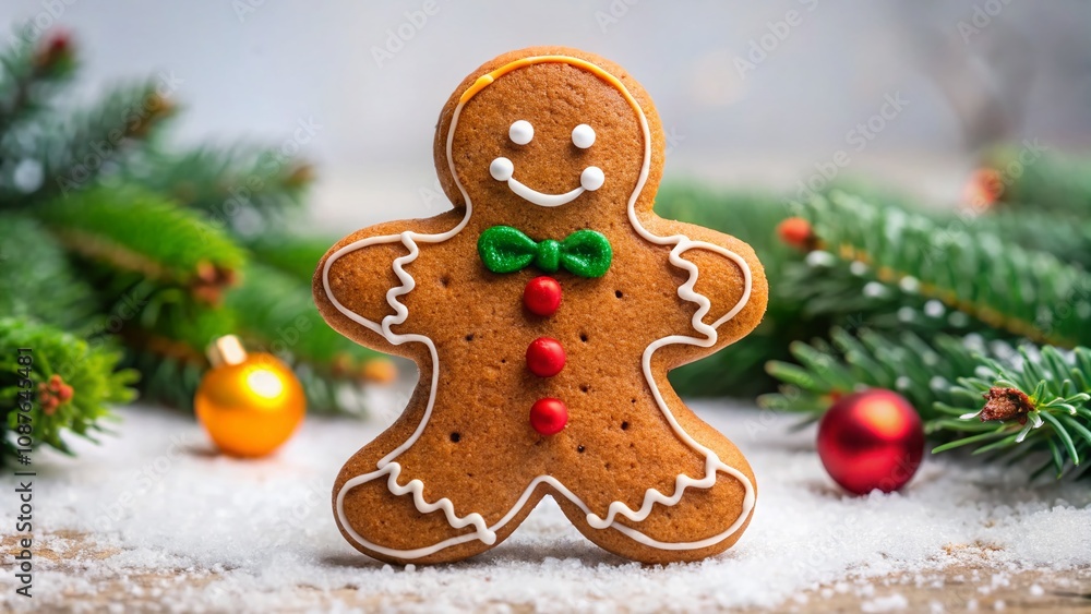 Gingerbread Man Christmas Decoration Macro Photography Gingerbread Man Christmas Decoration Macro Photography