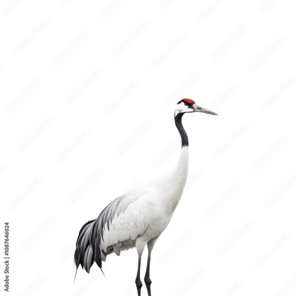Obraz premium Elegant Crane in Serene Pose