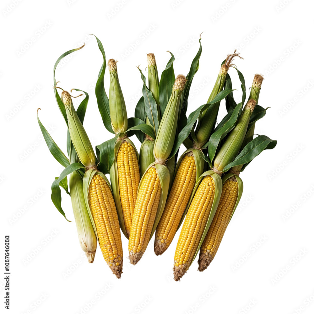 Corn Image Isolated With Transparent Background Corn Image Isolated With Transparent Background