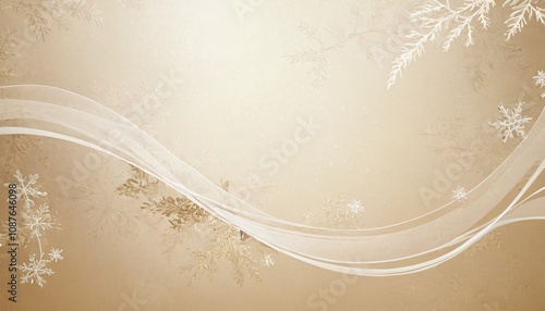 Obraz na plátně abstract background with flowing lines, invoking a peaceful, wintery Christmas vibe with a modern twist