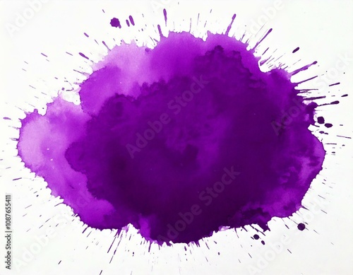 Abstract ink blots in different colors