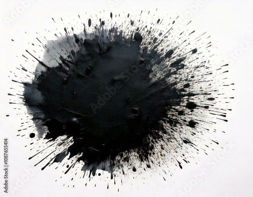 Abstract ink blots in different colors