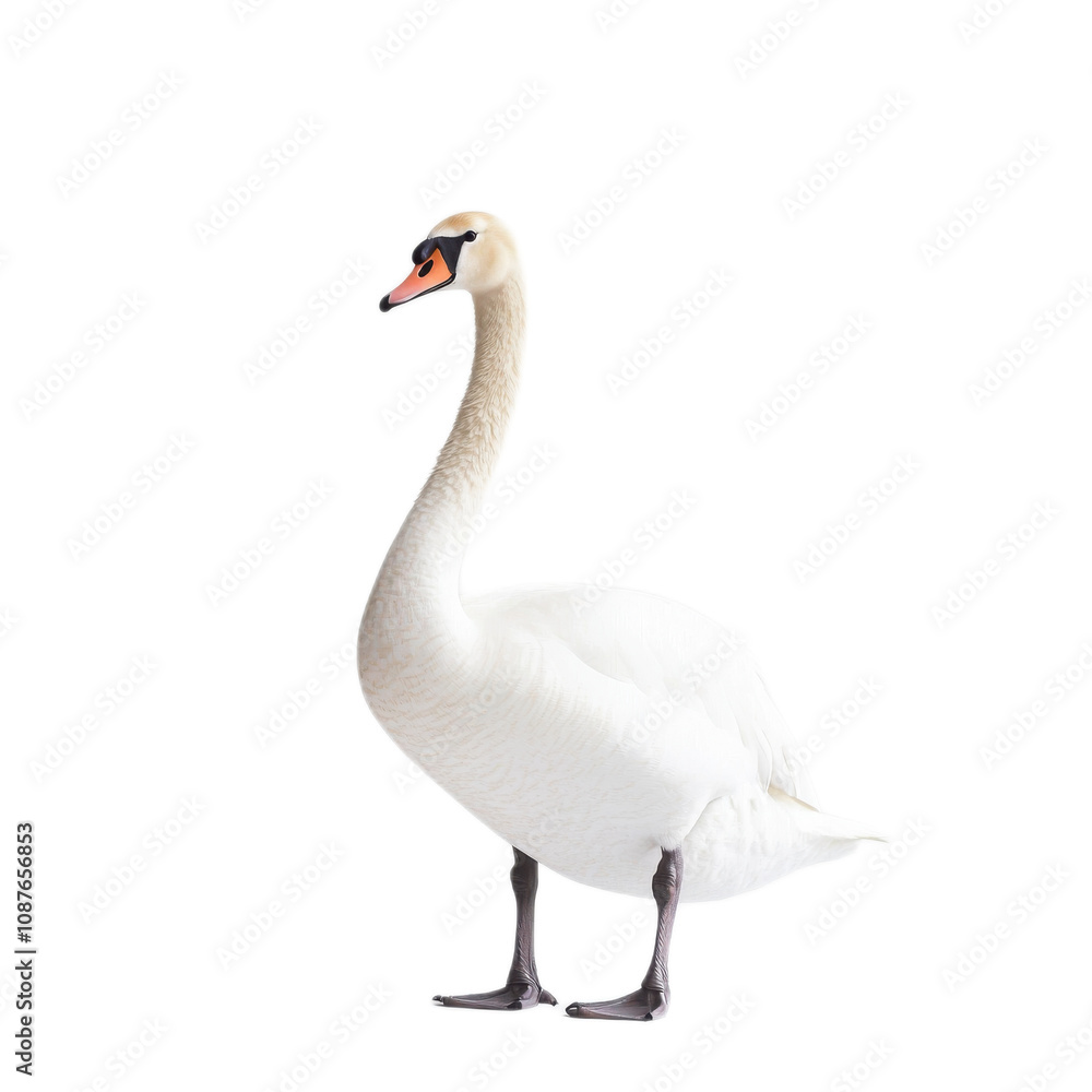 Fototapeta premium Graceful Swan in Tranquil Pose
