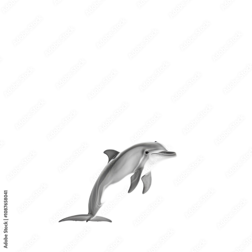 Fototapeta premium Playful Dolphin in Joyful Pose