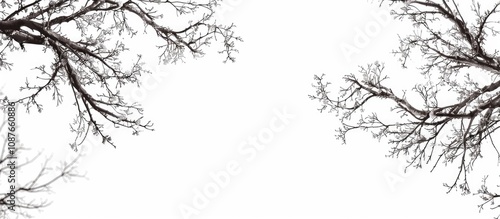 Tree Branches Isolated On White Background