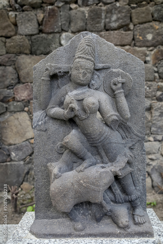 Reliefs in Daulatabad fort, Maharashtra, India Reliefs in Daulatabad fort, Maharashtra, India