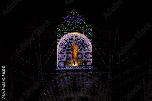 Illuminations in Scorrano, Puglia, Italy. Virgin Mary photo