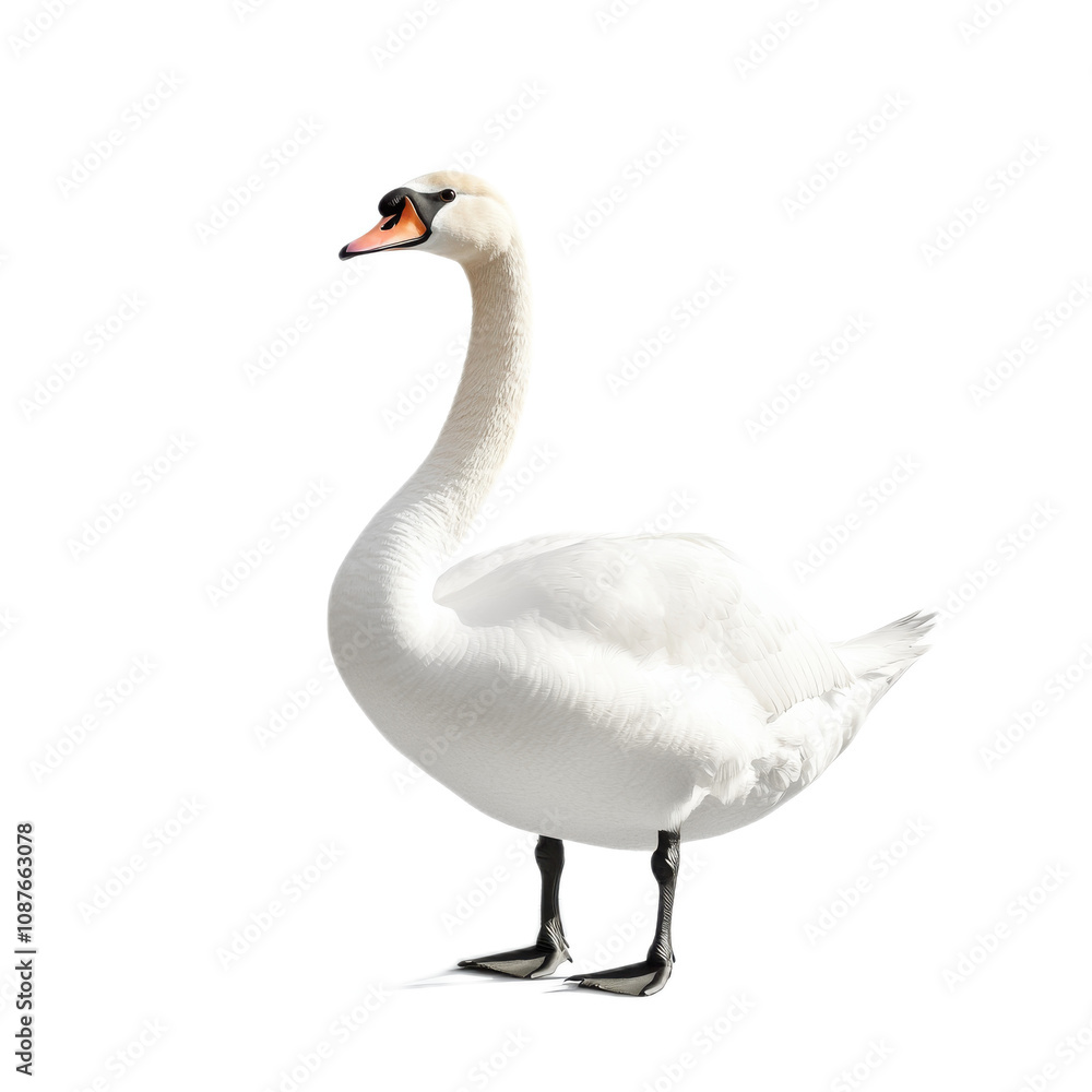 Elegant Swan in Peaceful Pose Elegant Swan in Peaceful Pose
