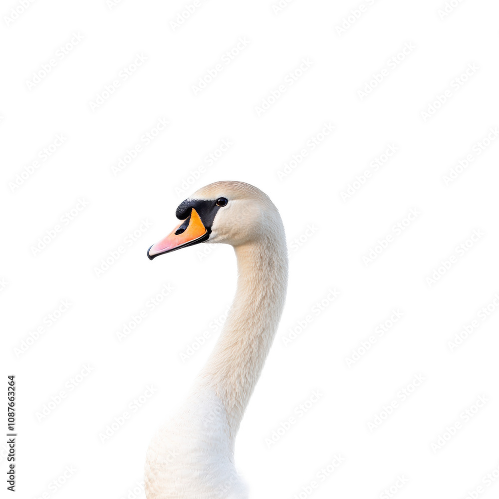 Elegant Swan in Peaceful Pose Elegant Swan in Peaceful Pose