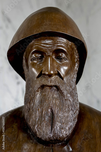 Saint Charbel Makhlouf statue  in St Anthony’s catholic church, Hanoukope, Lome, Togo