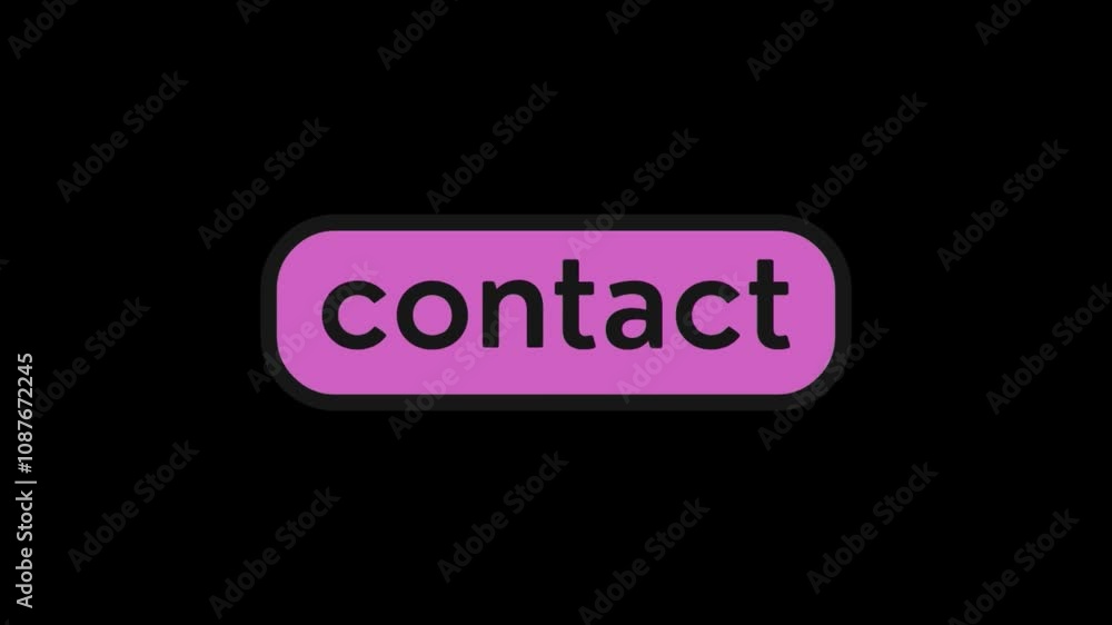 text CONTACT appears in black and purple color. Animation on black, green and white background. text CONTACT appears in black and purple color. Animation on black, green and white background.