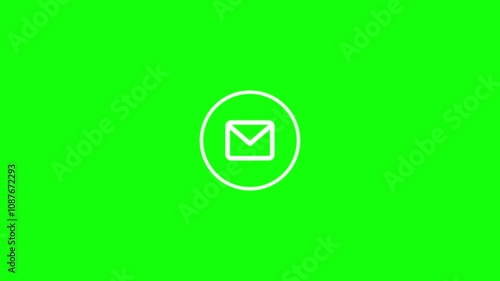 animations of an arroba, atsign or at sign icon or symbol. Concept of email, mail, message, internet . Transparent Background. photo