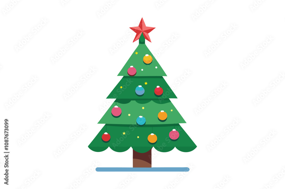 christmas tree vector for merry christmas day decoration item vector art logo icon isolated on background. christmas tree vector for merry christmas day decoration item vector art logo icon isolated on background.