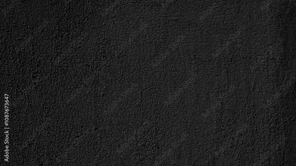 Abstract Black wall texture for pattern background. wide panorama picture. Black wall texture rough background dark concrete old grunge background black, texture background template page web banner