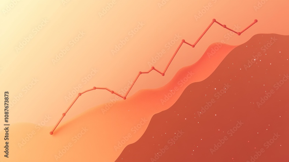 A stylized graph showing an upward trend over a smooth gradient background. A stylized graph showing an upward trend over a smooth gradient background.