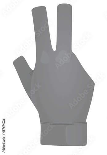 Three finger glove. vector illustration