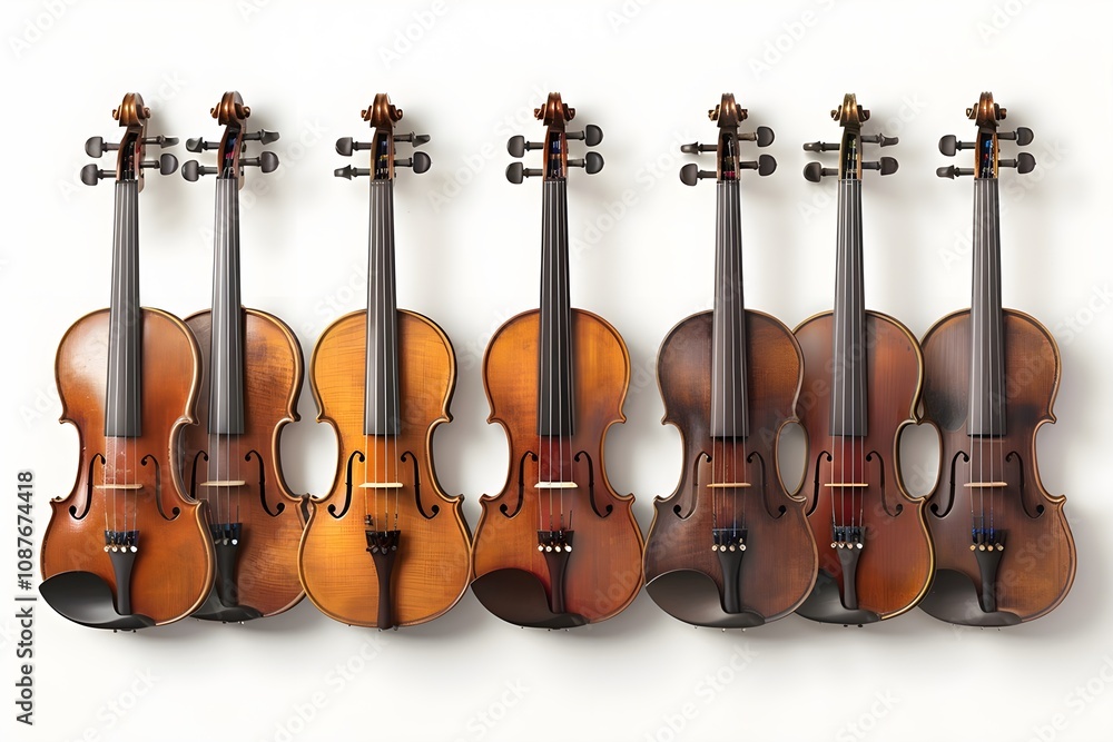 Naklejka premium Vector illustration set of 50 musical instruments in cartoon style isolated on white background Retro musical instruments set realistic design Music instruments, musical notes and equipment A variety