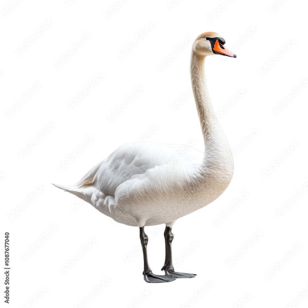 Elegant Swan in Peaceful Pose Elegant Swan in Peaceful Pose