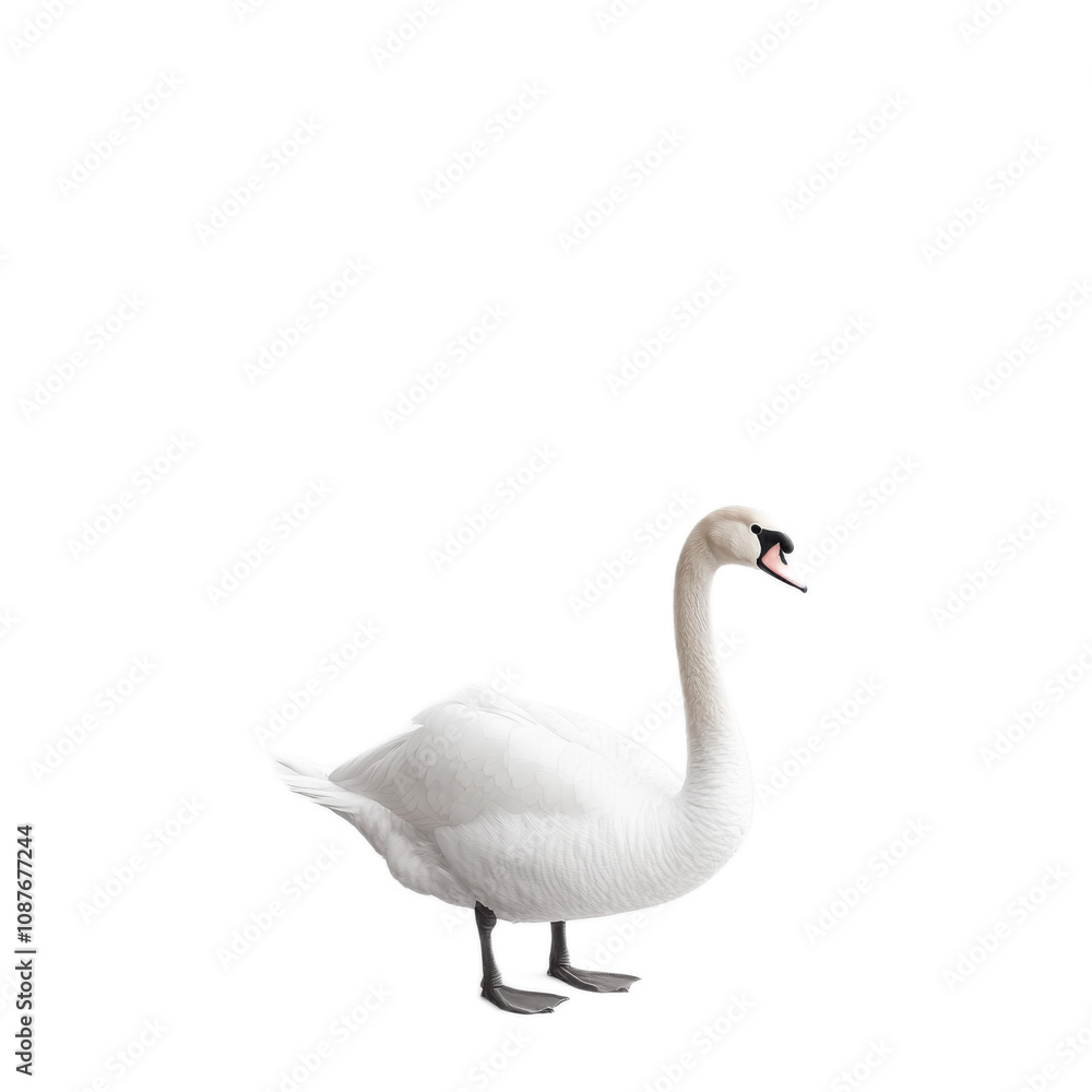 Elegant Swan in Peaceful Pose Elegant Swan in Peaceful Pose