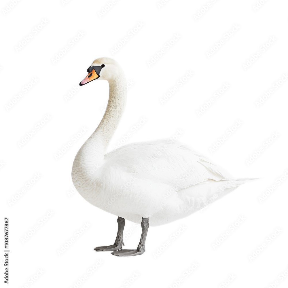 Elegant Swan in Peaceful Pose Elegant Swan in Peaceful Pose