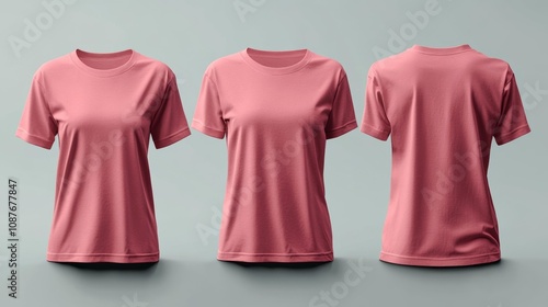 Peach T-shirt Mockup. Generative AI photo