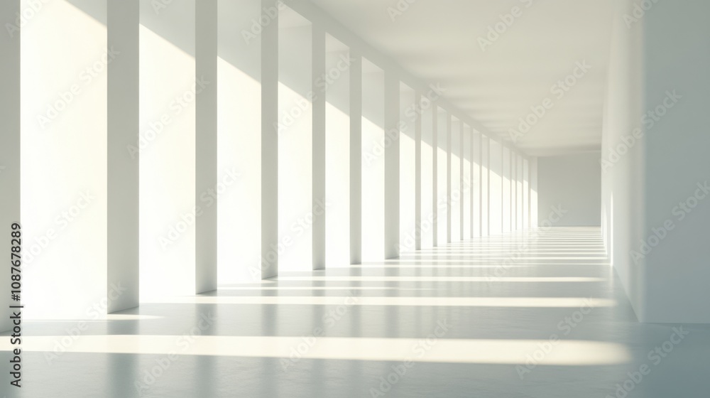 Naklejka premium Realistic, smooth white background with soft shadows, elegant, ideal for professional layouts