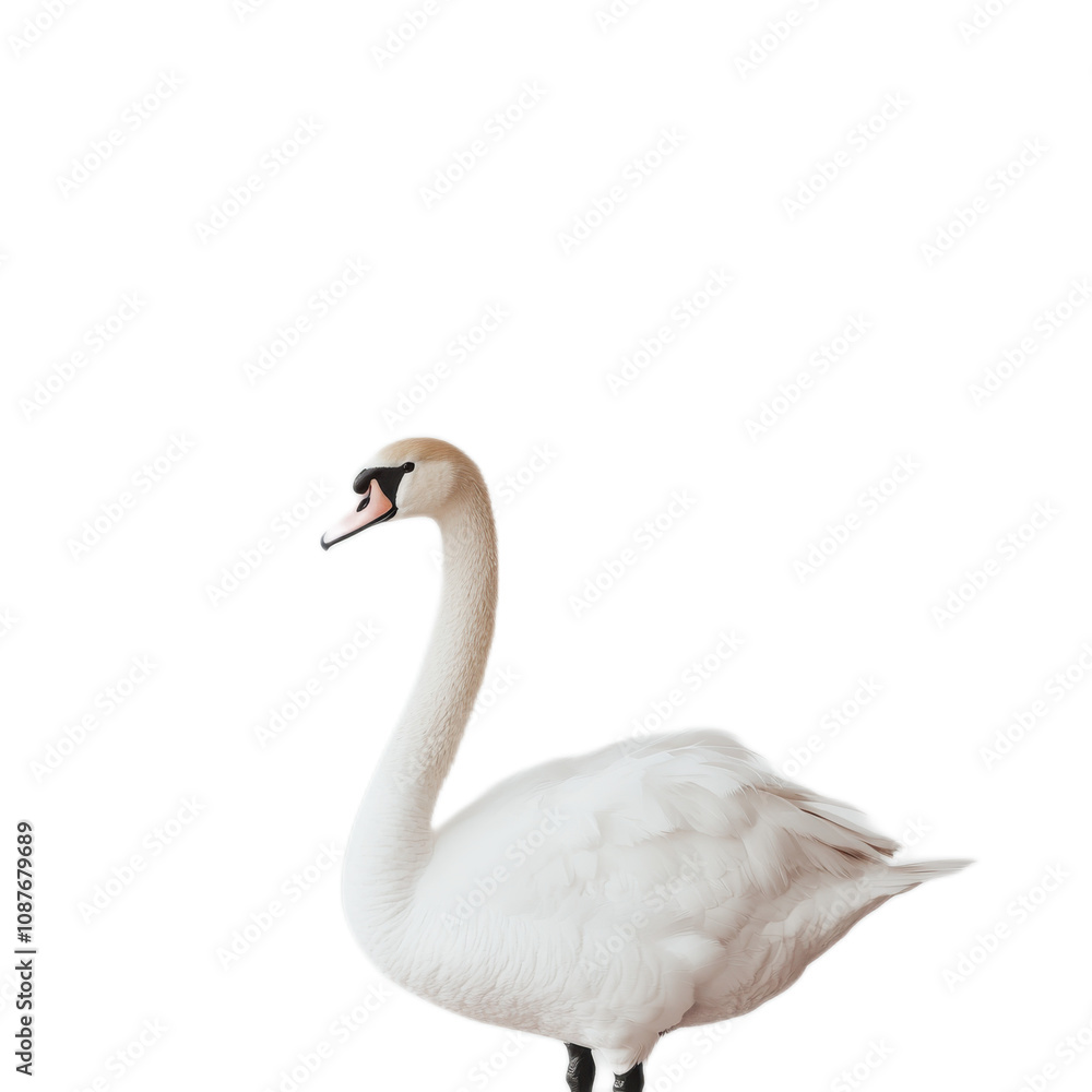 Elegant Swan in Graceful Pose Elegant Swan in Graceful Pose