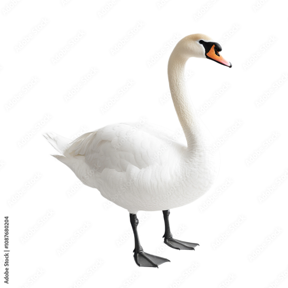 Elegant Swan in Graceful Pose Elegant Swan in Graceful Pose