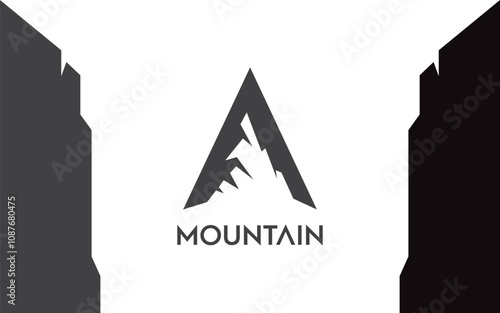 A Letter logo mountain for identity. letter templatefor your brand