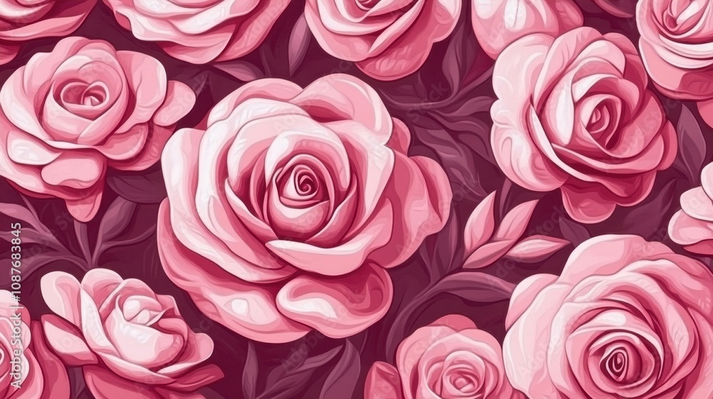 Romantic pink rose background with soft shadows and intricate petal details, perfect for elegant themes. Romantic pink rose background with soft shadows and intricate petal details, perfect for elegant themes.