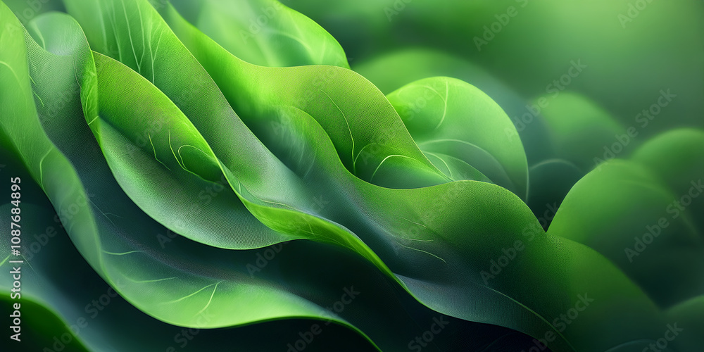 Abstract green background with nature elements Abstract green background with nature elements