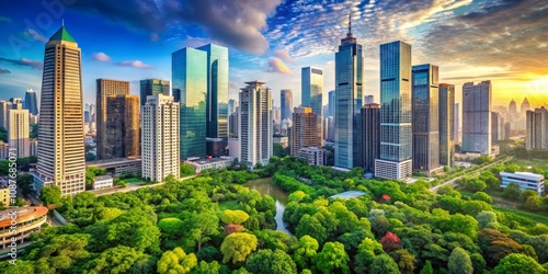Sunrise Cityscape High-Rise...
