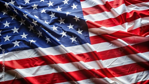 Draped American Flag Red, W...