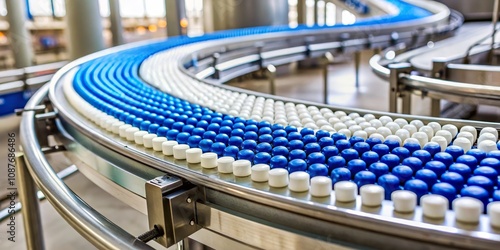 Curved Conveyor Belt with B...