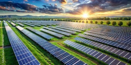 Aerial View of Solar Farm a...